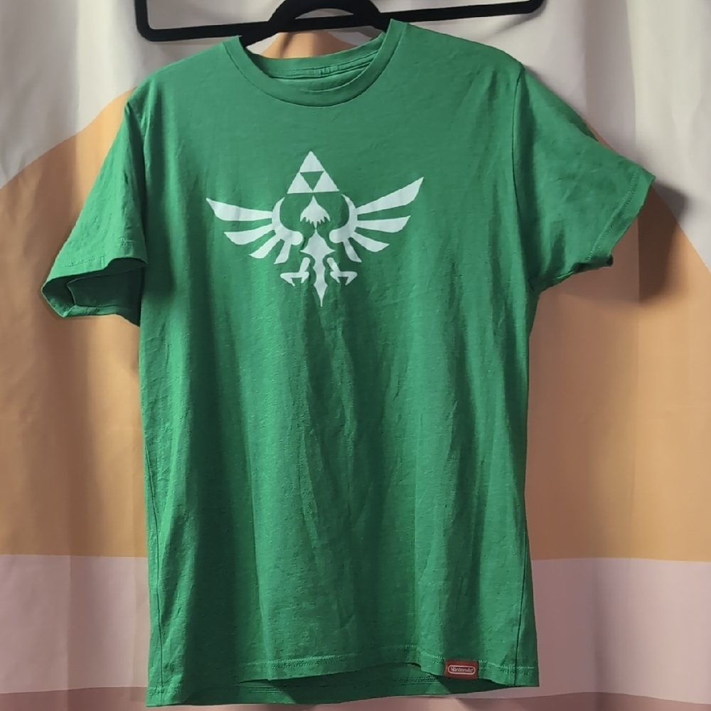 Nintendo Zelda Men's T SHIRT Large Green Logo